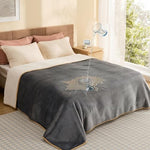 Bedsure sherpa fleece waterproof dog blankets for large dogs king size 108x86 grey