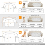 Calming Light Grey Large Dog Bed with Fluffy Plush Cover and Non-Slip Base for Large Medium Small Dogs and Cats