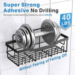 EUDELE 5-Pack Rustproof Stainless Steel Adhesive Shower Caddy, Large Capacity Bath Organizers for Bathroom Storage & Decor