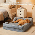 Wnpethome large dog beds, orthopedic sofa-style beds with water-resistant lining & non-slip bottom for comfortable pet sleeping