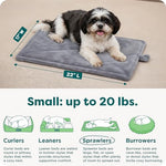 FurHaven ThermaNAP self-warming cat mat, small dog bed with machine washable plush faux fur, gray