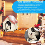 petnf outdoor heated pet bed with waterproof cover for dogs and cats, soft electric blanket auto temperature control