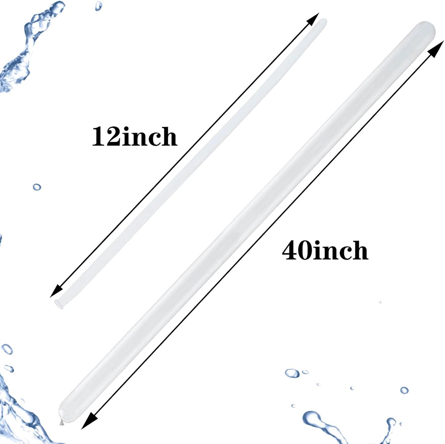 100Pcs 260 Balloons White Long Balloons for Balloon Garland Thickening Skinny Latex Twisting Balloon for Animals Modeling Christmas Birthday Wedding Party Decorations