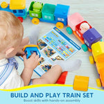 Play-Act Learning Toy for Toddlers 1 2 3 Years Old, Counting, Matching & Sorting Montessori Learning Farm Train Including 9 Farm Animals, Easter Basket Stuffers Birthday Gift for Baby Boys Girls