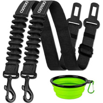 cooyoo dog seat belt 3 piece set adjustable nylon pet safety harness heavy duty elastic