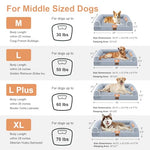 Bolster XL Orthopedic Dog Bed for Large Dogs Memory Foam Sofa Waterproof Removable Cover