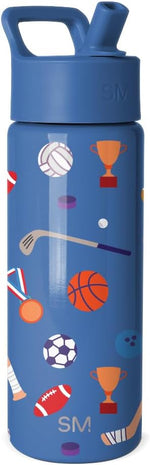 Simple Modern Kids Water Bottle with Straw Lid, 14oz Insulated Stainless Steel Tumbler for School