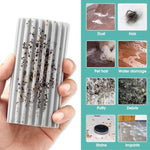 4 Pack Damp Dusting Sponge Duster, Grey Dust Cleaning Sponge, Reusable Household Cleaning Sponge Tool for Blinds, floorboards, Fan Blades, Vents, Glass, Railings, Mirrors