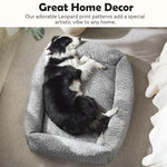 joejoy dog bed medium size dog faux rabbit fur pet bed non skid bottom