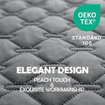 gogobunny 100% double-sided waterproof dog bed cover pet blanket sofa protector for large dogs cats 68x82 dark grey light grey