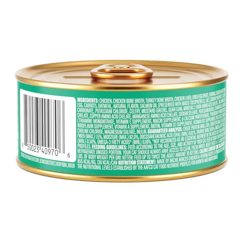 Nacho Made with Wild-Caught Chicken & Herring Recipe Wet Cat Food, 3-oz cans, Grain-Free, Bone Broth, 6-case pack