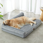 BFPETHOME orthopedic egg foam L-shaped dog bed for large dogs, waterproof sofa dog bed with removable washable cover