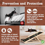 dog ramp for high bed adjustable wooden step with anti-slip mat up to 250 lbs