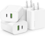 4 Pack USB C Charger Block for iPhone and iPad