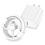 iPhone 17/16/15 Charger, USB C Charger, 2Pack 20W Type C Fast Wall Charge Power Adapter,6FT 60W USB-C to C Cable for iPhone Air/17Pro Max/15/16 Pro Max,iPad Pro 12.9/11 inch,iPad Air 5/4th,AirPods Pro
