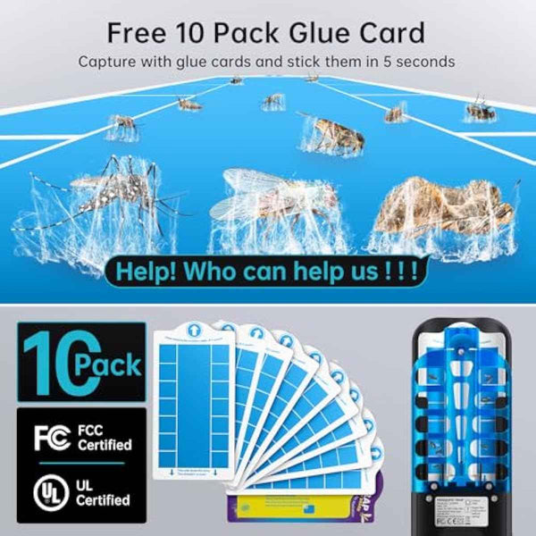 Flying Insect Plug In Mosquito Bug Zapper Indoor Gnat Moth Catcher with 9W Night UV Light