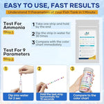 11-in-1 aquarium test strips water testing kit for fish tank aquariums with 950 tests and thermometer