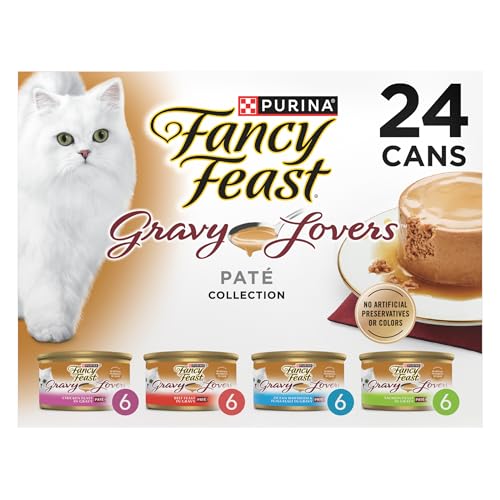 Purina Fancy Feast Gravy Lovers Variety Pack Feast Pate in Wet Cat Food Gravy - (Pack of 1) 4.5 lb. Boxes