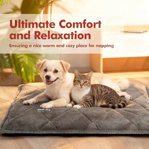 Mora Pets self-heating cat bed, 24 x 18 inches, ultra warm mat for outdoor indoor cats and small dogs