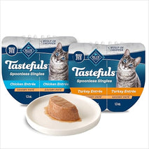 blue buffalo tastefuls spoonless singles variety pack 2.6-oz twin-pack trays chicken & turkey entreé 12-count