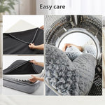 Large Orthopedic Dog Bed with Egg Crate Foam and Waterproof Pillow Cover, Grey, 36" x 27" x 6.5"
