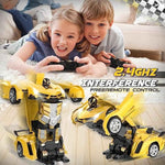 Transform remote control car toy for kids 4-8 years, 2.4GHz frequency, 360° rotation drifting
