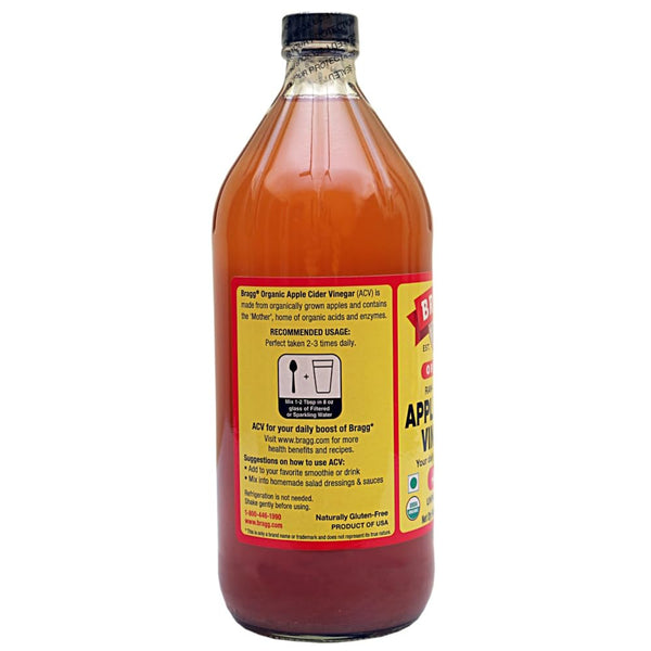 Bragg organic Raw Apple Cider Vinegar, 32 ounce, 1 pack for healthy digestion and skin