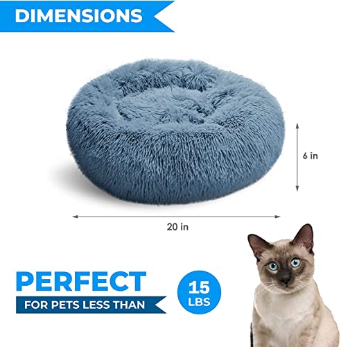 Whiskers & Friends 20-inch and 23-inch round cat and dog beds for indoor pets with orthopedic support and self-warming features