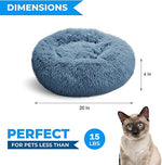 Whiskers & Friends 20-inch and 23-inch round cat and dog beds for indoor pets with orthopedic support and self-warming features