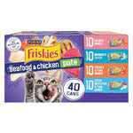 purina friskies seafood and chicken pate wet cat food 40ct variety pack 5.5 oz cans