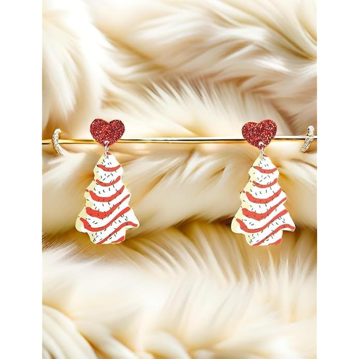 Christmas Earrings For Women, Xmas Accessories, Red White Green Drop Dangle Earrings for Holiday, Christmas Jewelry Gift.