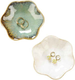 Lotus Leaf Shape Decorative Ring Tray, Small Key Bowl, Ceramic Trinket Tray Jewelry Dish Organizing Necklace Earrings, Home Decoration for Mom Best Friend Sister, Pink.