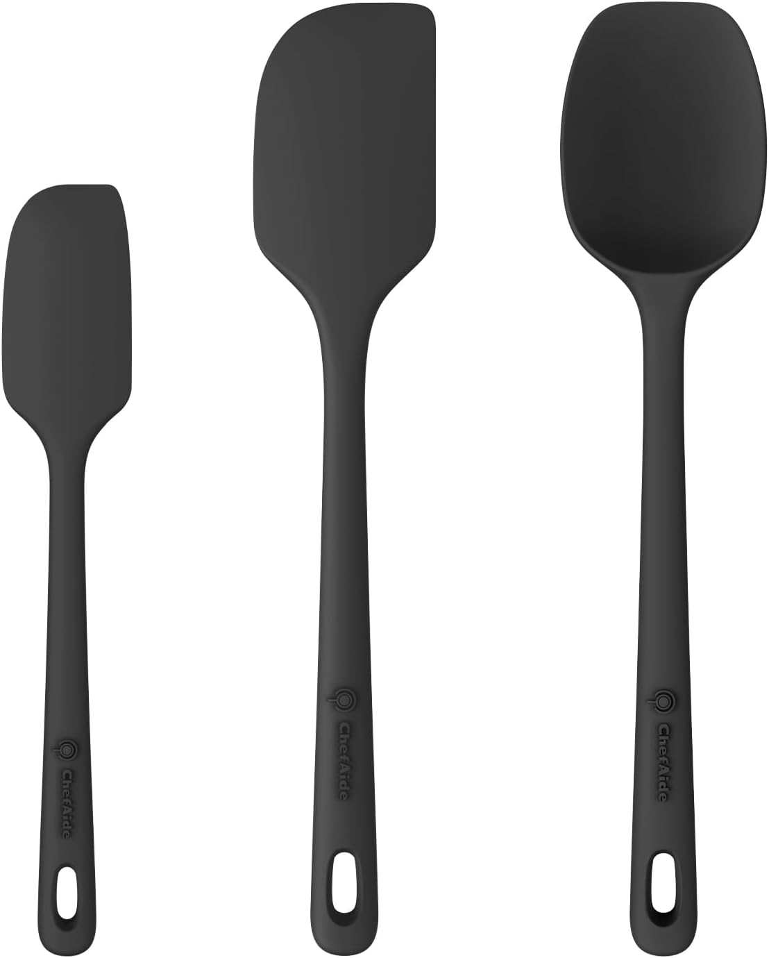 5 Pieces Silicone Spatula Set, Food Grade Rubber Spatula, Upgrade Strong Handle with Ergonomic Grip, Heat Resistant Up to 600°F for Nonstick Cookware, Cooking