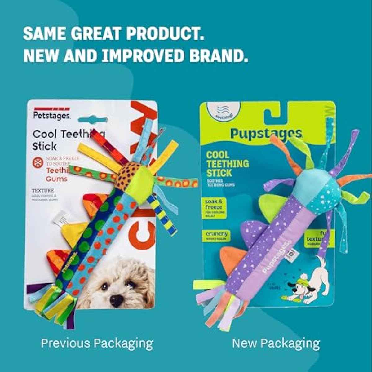Petstages Pupstages Cool Teething Stick – Puppy Chew Toy for 0–6 Month Puppies, Teething Relief, Freezable & Durable