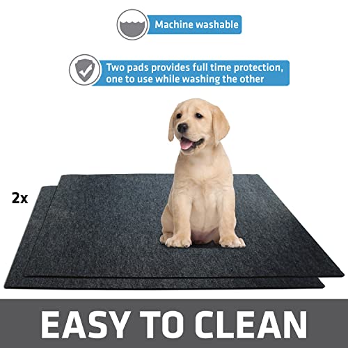 drymate 2-pack washable pee pads for dogs, 29x36, usa made, waterproof, absorbent, reusable