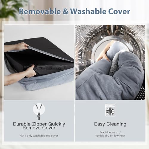 Wnpethome xl extra large dog bed, washable dog couch with removable waterproof cover, orthopedic pet sofa bed with bolster sides for sleeping