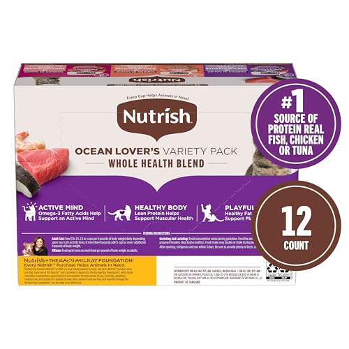 rachael ray grain free ocean lover's variety pack wet cat food 12 count 2.8 oz cups