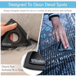 Analanan Mini Pet Hair Remover for Car Detailing Supplies, Carpet Dog Hair Remover, Jet Black