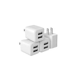 Dual Port USB Wall Charger with 3-Pack