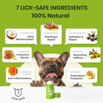 Lick-Safe Dog Paw & Nose Balm with Coconut Oil | Winter Snow, Road Salt & Cold Pavement Protector | All-Natural Moisturizer & Soother for Dry, Cracked Pads & Snout | Horse Hoof, Joint Care