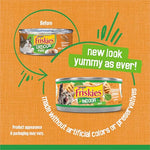 Purina Friskies pate cat food with real chicken, 5.5 oz cans, pack of 24 for adult cats