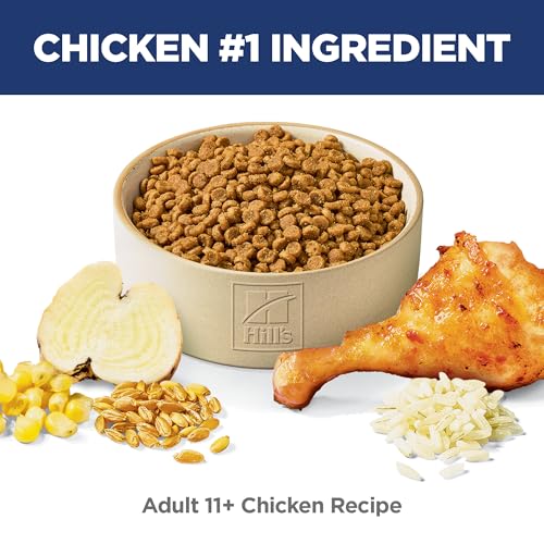 Hills Science Diet Adult 11+ Senior Adult 11+ Premium Nutrition Dry Cat Food Chicken Recipe 7 lb Bag