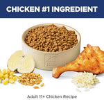 Hills Science Diet Adult 11+ Senior Adult 11+ Premium Nutrition Dry Cat Food Chicken Recipe 7 lb Bag