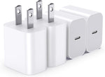 USB-C Charger Block for iPhone and iPad Charging Plug, 2-Pack Power Adapter