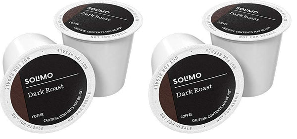 Amazon Solimo Dark Roast Coffee Pods, French Roast, 100 Count, Compatible with Keurig 2.0 K-Cup Brewers