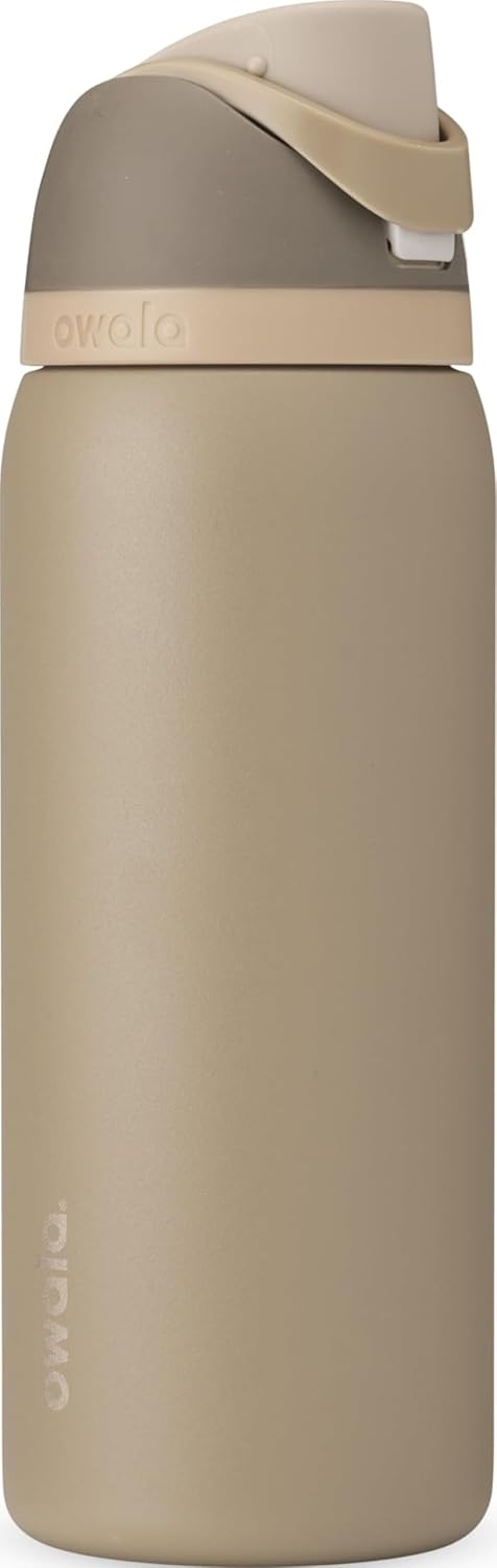 32-ounce insulated stainless-steel water bottle with straw for travel