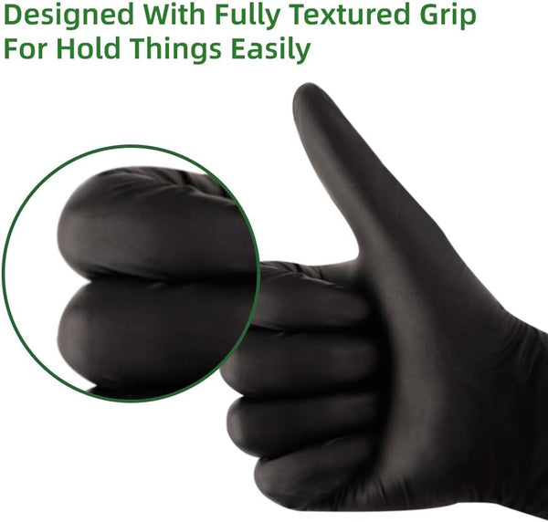 Nitrile Disposable Gloves Pack of 100, Latex Free Safety Working Gloves for Food Handle or Industrial Use