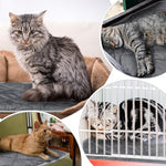 gray 16x20 self heating cat pad, 4 pack, washable pet bed for cats and dogs