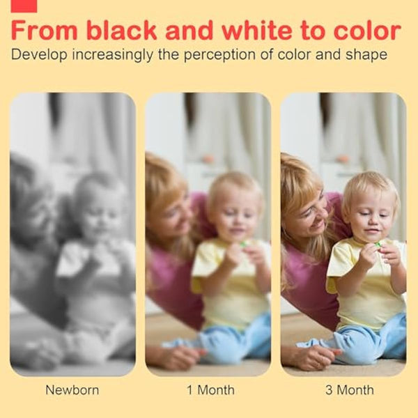 urmywo black and white baby toy, tummy time high contrast newborn toys 0-3 months, soft baby book