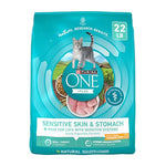 Purina ONE Sensitive Stomach Sensitive Skin Natural Dry Cat Food 22 lb Bag